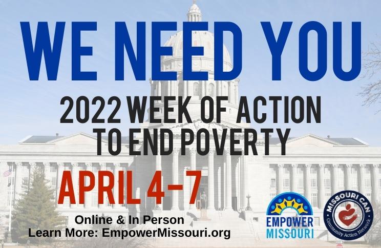Week of Action flyer. The Week of Action will be April 4-7, 2022.